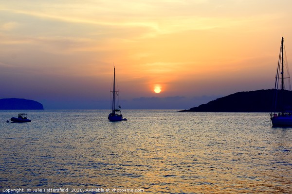 Sunrise in Es Cana Ibiza Picture Board by Julie Tattersfield