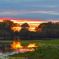 Buy canvas prints of Sunset in Oxfordshire by Julie Tattersfield