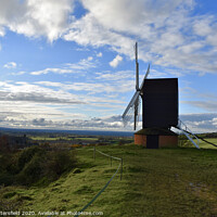 Buy canvas prints of Oxfordshire Brill Windmill standing proud above th by Julie Tattersfield