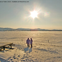 Buy canvas prints of Arctic Meeting Under the Sun by Laurence Tobin