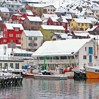 Buy canvas prints of Norwegian Harbour by Laurence Tobin