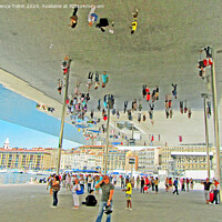Buy canvas prints of Mirror Ceiling. Marseilles, France. by Laurence Tobin