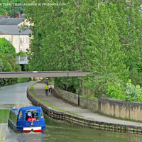 Buy canvas prints of Leeds and Liverpool Canal at Bingley by Laurence Tobin