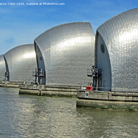 Buy canvas prints of Thames Barrier From North bank by Laurence Tobin