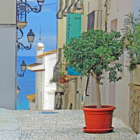 Buy canvas prints of Altea near Alicante, Costa Brava  by Laurence Tobin