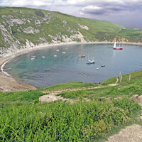 Buy canvas prints of Lulworth Cove, Dorset by Laurence Tobin