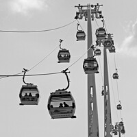 Buy canvas prints of Cable Cars in the Sky by Laurence Tobin