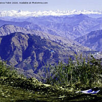 Buy canvas prints of Himalayan Mountains above Simla, India by Laurence Tobin