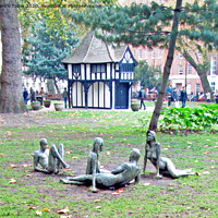 Buy canvas prints of Soho Square Gardens, London by Laurence Tobin