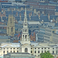 Buy canvas prints of Churches and Courts, Fleet Street by Laurence Tobin