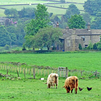 Buy canvas prints of Countryside near Oxenhope, Bradford, Yorkshire by Laurence Tobin