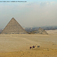 Buy canvas prints of Two Pyramids near Giza, Egypt by Laurence Tobin