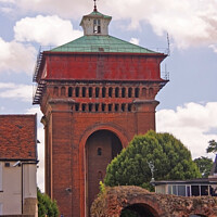 Buy canvas prints of Jumbo, Mercury and Roman Wall, Colchester by Laurence Tobin