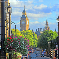Buy canvas prints of Whitehall and Big Ben, London by Laurence Tobin
