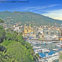 Buy canvas prints of Bastia Harbour, Corsica by Laurence Tobin