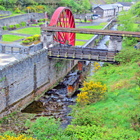 Buy canvas prints of Isle of Man Waterwheel, Laxey by Laurence Tobin