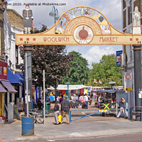 Buy canvas prints of  Woolwich Market, Beresford Square, London by Laurence Tobin