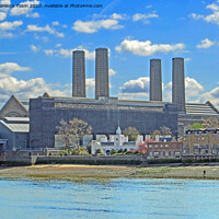 Buy canvas prints of  Trinity Hospital and Power Station. Greenwich, London by Laurence Tobin