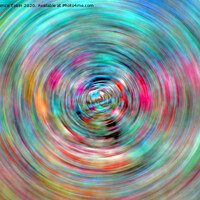 Buy canvas prints of Colourful Disc Abstract by Laurence Tobin