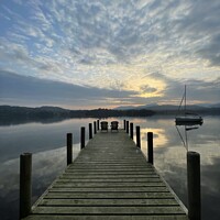 Buy canvas prints of Sunset over Lake Windemere by David Thompson