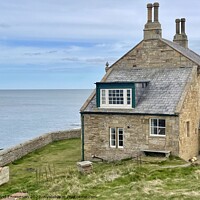 Buy canvas prints of Bathing House Howick Northumberland by David Thompson