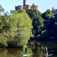 Buy canvas prints of Warkworth Castle  by David Thompson