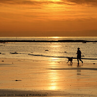 Buy canvas prints of Alnmouth Beach Sunrise  by David Thompson