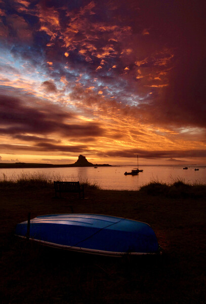 Holy Island Northumberland Picture Board by David Thompson