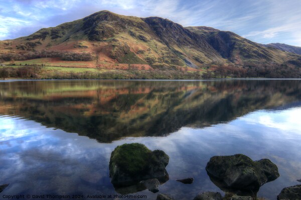 Buttermere reflections Picture Board by David Thompson