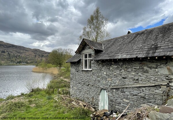Grasmere Boathouse Picture Board by David Thompson