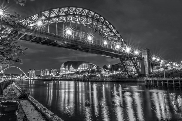 Newcastle Quayside Tyne Bridge Picture Board by David Thompson