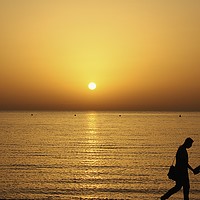 Buy canvas prints of Sunset Stroll Dubai  by David Thompson