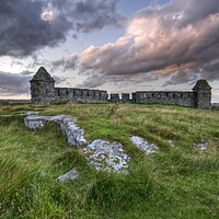 Buy canvas prints of Codgers Fort Northumberland Sunset Sky cloud by David Thompson