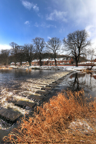 Sunshine and Snow Stanners Morpeth Picture Board by David Thompson