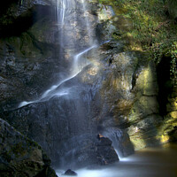 Buy canvas prints of Routin Linn Waterfall  Northumberland by David Thompson