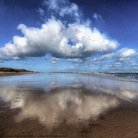 Buy canvas prints of Alnmouth Beach Northumberland by David Thompson