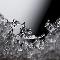 Buy canvas prints of Thawing snow or frost, super macro close up image, Icy winter theme by Rhys Leonard