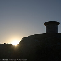 Buy canvas prints of Sunrise behind the toposcope of the worcestershire beacon. by Rhys Leonard