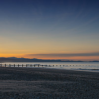 Buy canvas prints of Glowing Rhyl Sunset by David Thomas