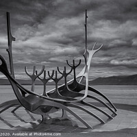 Buy canvas prints of The Majestic Sun Voyager of Reykjavik by David Thomas