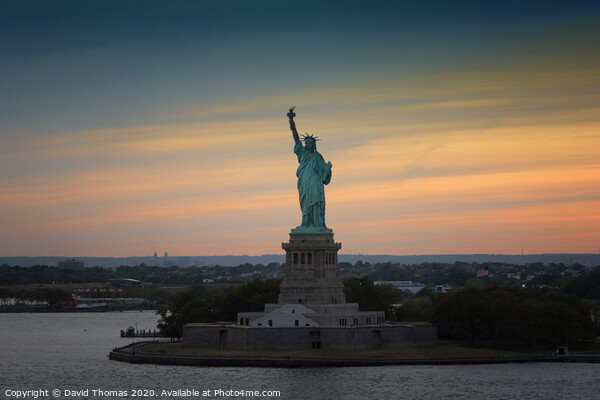 Majestic Sunset View of the Iconic Statue of Liber Picture Board by David Thomas