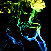 Buy canvas prints of Fiery Smoke Art by David Thomas