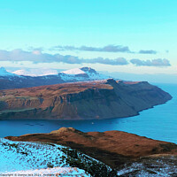 Buy canvas prints of Scorrybreac & The Old Man of Storr by Donna Jack