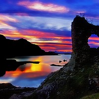 Buy canvas prints of Strome Castle sunset by Philip Hawkins