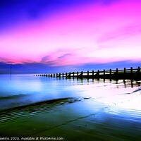 Buy canvas prints of Breaking dawn over Portobello beach by Philip Hawkins