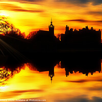 Buy canvas prints of Linlithgow Palace sunset by Philip Hawkins