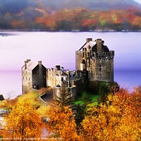 Buy canvas prints of Eilean Donan Castle autumn view  by Philip Hawkins