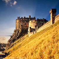 Buy canvas prints of Edinburgh Castle and King's Stables Road by Philip Hawkins