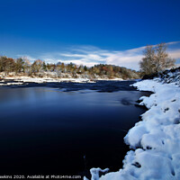 Buy canvas prints of Snow covered banks of River Tweed by Philip Hawkins
