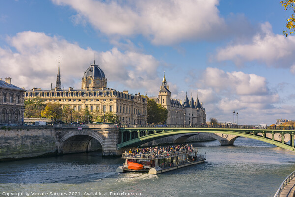Seine River Cruise Picture Board by Vicente Sargues